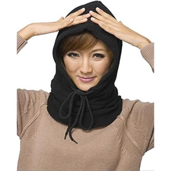 Fleece Cold Weather Face and Neck Mask Black - Picture 5 of 6